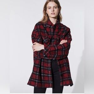 IRO Iro Wool Plaid Print Coat